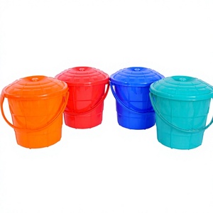 Seau de nettoyage en plastique PP NDURO NE8001 avec couvercle et poignée, capacité de 10 à 15 L, design rond pour usage domestique, industriel et de bureau - Product Image 3