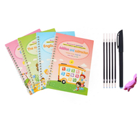 Livre magique Sank Groove pour enfants, ensemble de livres d'écriture réutilisables, livres d'apprentissage éducatifs de calligraphie avec stylo
