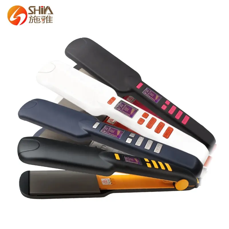 Dual voltage best private label MCH nano titanium 2 inch hair straightener custom flat iron professional