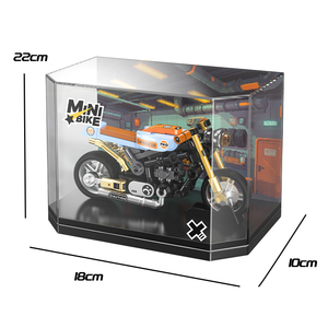 FEELO 97 Piezas, Bloques de Construcción de Motocicleta Estilo Café Racer Vintage, Modelo Retro Roadster, Vitrina, Cultura Clásica del Motociclismo, Juguete Electrónico - Product Image 1