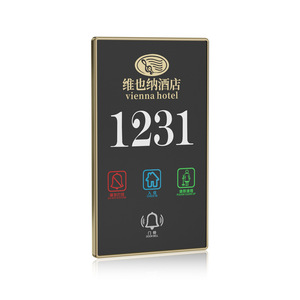 Nissho Hotel Door Plate <b>Led</b> Display With Logo And Room <b>Number</b> Wall Mounted Illuminated For Hotels - Product Image 1