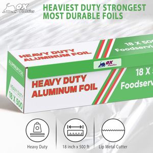 ฟอยล์อลูมิเนียมหนาพิเศษสำหรับงานหนัก 18 x 500 ฟอยล์สำหรับธุรกิจอาหาร - Product Image 6