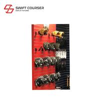 Soporte de Gancho para Guantes de Béisbol con Recubrimiento de Polvo Metálico SWIFT, para Panel Ranurado, Empaquetado Plano, SW-015CH-2L, Uso en Supermercados, Logotipo Personalizado TW, OEM/ODM