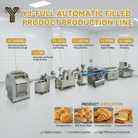 Ligne de production industrielle de croissants à 128 couches, machine à pâte à croissant à cœur liquide, système de laminage continu pour un profit élevé