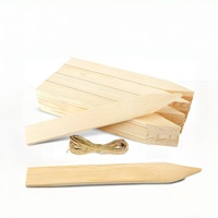 Estacas de madera puntiagudas para jardín, tiras de madera rectas para soporte de vegetales y cultivos en el patio trasero, suministro a granel