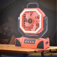 Nouveau ventilateur de camping portable rechargeable 2026, 20 000 mAh, lumière extérieure multifonction, ventilateur de refroidissement, lampe de pêche et de camping