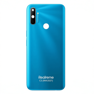 Cover Posteriore Blu per Realme C3 con Lente Fotocamera RMX2027, Parte di Ricambio - Product Image 2
