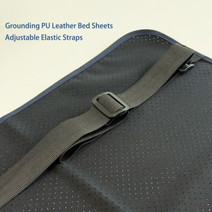 ผ้าปูที่นอนหนัง PU สีน้ำเงินพื้น | แผ่นต่อสายดินป้องกันไฟฟ้าสถิตย์เพื่อการนอนหลับที่ดีขึ้นปรับปรุงการนอนหลับและลดการอักเสบ - Product Image 4