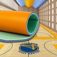 HANLI 4,5mm Gem-Textur Basketballplatz PVC-Bodenbelag, Hochbelastbar und Feuerhemmend