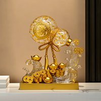 Sculpture de gourde en résine et verre moderne TONFO, statue de la fortune Feng Shui, ornement de table pour salon, armoire à vin, meuble TV, décoration