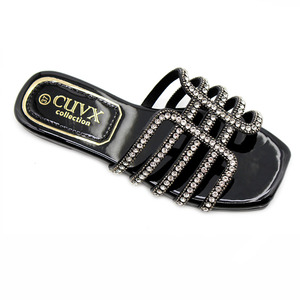 Sandales et pantoufles pour femmes de haute qualité, élégantes, respirantes, ornées de strass, décontractées, rétro, à bout ouvert, vente en gros - Product Image 5