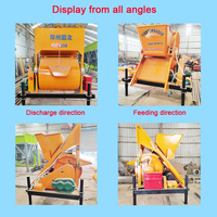 Bétonnière autochargeante 350L, machine à béton pour travaux de construction ou équipement de chantier