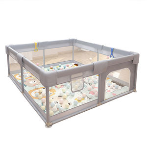 Parc <span class=keywords><strong>de</strong></span> jeu intérieur pour enfants à motif dessin animé, clôture <span class=keywords><strong>de</strong></span> sécurité pour bébés avec structure métallique, idéal pour les parcs - Product Image 1