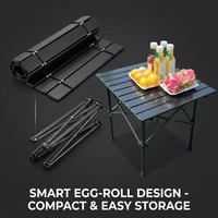 Sac de transport portable, étanche, empilable, résistant aux UV, tailles variées, plateau à lattes, table de pêche légère en aluminium robuste