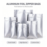 Échantillons Gratuits OEM ODM – Sachet Doypack à Fond Plat Personnalisable (Taille et Couleur) avec Fermeture Éclair pour Emballage Alimentaire, Haute Barrière Anti-Odeur