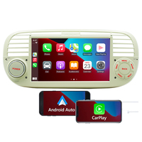 Sistema de Navegación GPS con Pantalla Táctil de 7 Pulgadas, Bluetooth, WiFi, Autoradio GPS Android 2 Din para Fiat 500