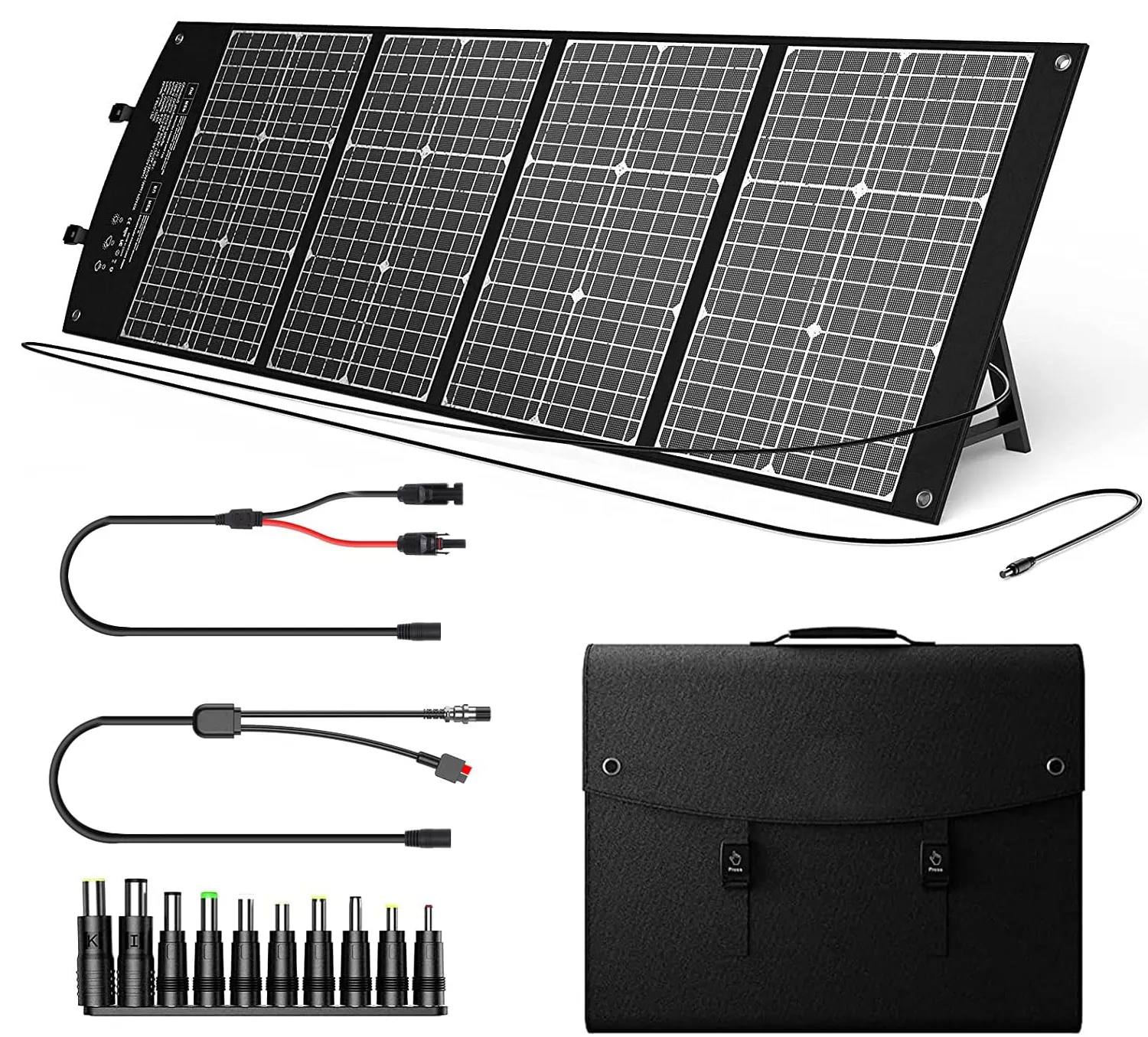 Panel Solar portátil de alta calidad de 200W para estación de energía, Panel Solar plegable, Panel Fotovoltaico de 100W