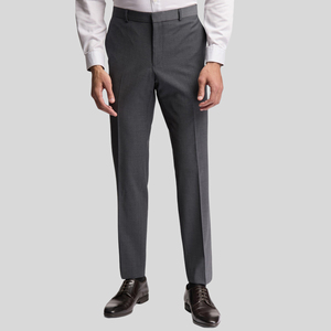 Ropa de hombre ajustada de alta calidad, conjunto de traje gris carbón de 3 piezas, <span class=keywords><strong>dos</strong></span> botones, solapa con muescas, talla grande, cremallera, mosca <span class=keywords><strong>para</strong></span> negocios - Product Image 3