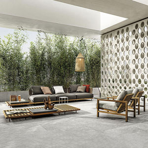 Minimalist Garden Set Outdoor Furniture Living Room Teak Wooden Outdoor Set Poolside L-shape Rattan Garden Sets - Product Image 4
