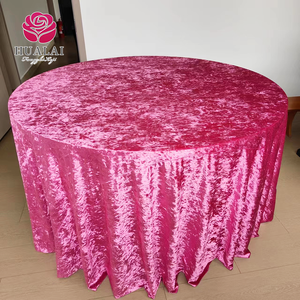 S011-Bạc, Fushia, trắng, rượu sâm banh và trắng nghiền nát nhung lanh Vòng 120 inch tiệc Khăn trải bàn - Product Image 2