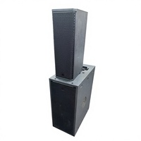 Système de sonorisation actif professionnel avec enceinte active double 5 pouces 2 voies TT 515-A et caisson de basses actif double 18 pouces TT 808-AS