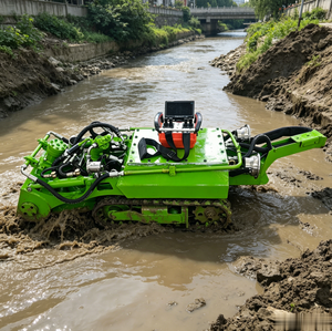 Robot de dragage submersible télécommandé sur chenilles pour travaux de dragage de boues en eau profonde - Product Image 1