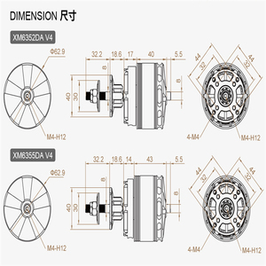 Dualsky động cơ không chổi than xm6352da cạnh tranh động cơ 220kv 240kv 285kv 360kv cho trọng lượng nhẹ <span class=keywords><strong>f3a</strong></span> <span class=keywords><strong>RC</strong></span> Mô hình hoặc 12kg tàu lượn - Product Image 5