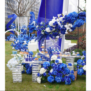 ดอกไม้ประดิษฐ์สีน้ำเงินรอยัล Jinxi ขนาด 30 ซม.-100 ซม. ดอกไม้ผ้าไหมสำหรับตกแต่งเพดานงานแต่งงาน - Product Image 2