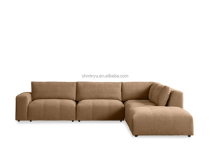 <span class=keywords><strong>Divano</strong></span> Sezionale Modulare di Lusso Moderno con Chaise Longue, Design Contemporaneo in Velluto, Struttura in Legno e Spugna, per Soggiorno Interno - Product Image 5