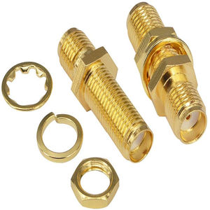 Гнездовой разъем <span class=keywords><strong>SMA</strong></span> в гнездовой разъем <span class=keywords><strong>SMA</strong></span> с гайкой перегородкой RF Coax адаптер Коннектор - Product Image 4