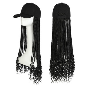 Vente en gros <span class=keywords><strong>Afro</strong></span> Kinky Tressé Tout-en-un Perruque Cap pour Femmes et Hommes Casquette de Baseball Style - Product Image 2