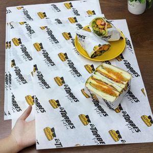 Custom Printed Biodegradable Grease Proof PE Laminated <b>Paper</b> Anti Grease for Burger Wrapper French Fries <b>Paper</b> for Fast Food - Product Image 6