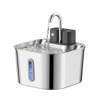 Distributeur d'eau intelligent pour animaux de compagnie, 2,2 L, sans fil, induction, acier inoxydable, alimentation USB/Type-C, design détachable, purificateur d'eau pour chats et chiens