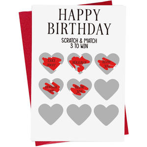 <strong>Funny</strong> Interactive Gift Happy <strong>Birthday</strong> Greeting <strong>Card</strong> Scratch off <strong>Birthday</strong> <strong>Card</strong> with Envelope for <strong>Boyfriend</strong> Husband - Product Image 1