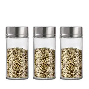 Wholesale Spice Jar Kitchen Household Storage 100ml Adjustable Seasoninig Grinder Glass Bottle With Rotating Cap