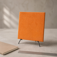 Autocollants muraux décoratifs en feutre PET texturé mat couleur terre cuite pour salon, chambre, salle de jeux, bureau à domicile