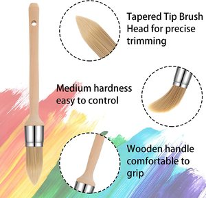 XinyiArt Dụng Cụ Vẽ Cạnh 15Mm 18Mm 21Mm 25Mm Dụng Cụ Vẽ Trang Trí Cọ Sơn Tròn Cho Cạnh Tường Nhà - Product Image 3