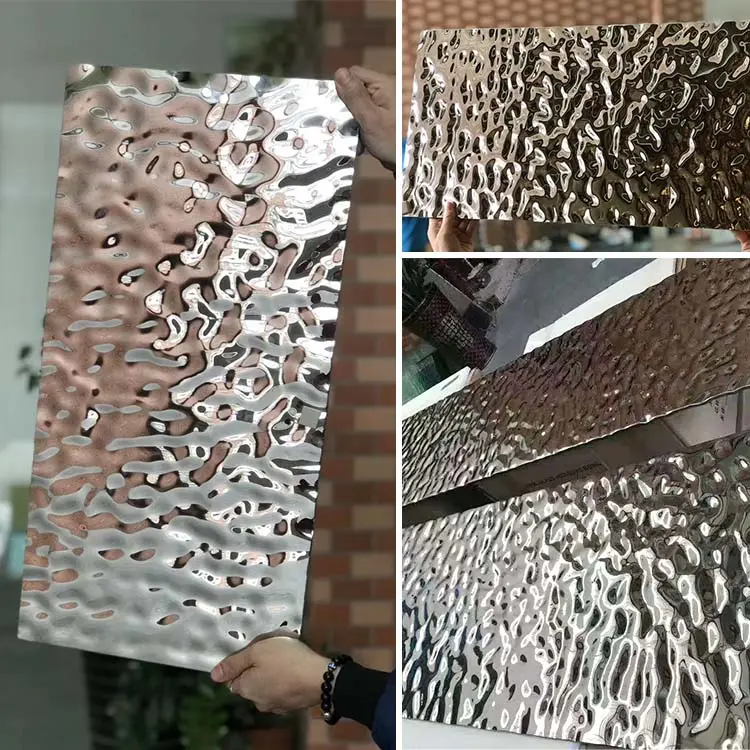 Nước Gợn Sóng Hiệu Ứng Trần Kết Cấu Gương Hợp Nhất Glass Sheet 3D Wall Art Trang Trí Nội Thất Lò Đúc Hợp Nhất Float Xây Dựng Glass Panel