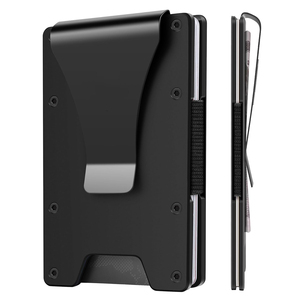 Aluminum Alloy <b>RFID</b> Blocking Card <b>Wallet</b> with Money Clip for Work and Travel - Product Image 1