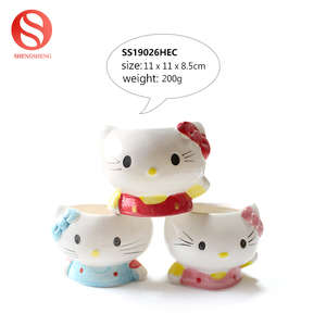 Personnalisé dessin animé Bonjour Kitty belle chaton décoration de jardin en céramique <span class=keywords><strong>pots</strong></span> de plantes - Product Image 2