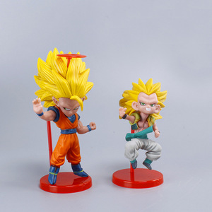 6 pièces/ensemble Anime DBZ Goku figurine ensemble dessin animé végéta PVC Figure modèle mignon <span class=keywords><strong>Super</strong></span> <span class=keywords><strong>Saiyan</strong></span> oeuf Capsule Figure support - Product Image 2