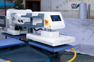 Prensa de sublimación automática J 40 60 para <span class=keywords><strong>tela</strong></span>, máquina de transferencia de calor neumática DTF de cuatro estaciones con 16 20 para logotipos de camisetas - Product Image 3