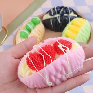 Squeeze Croissant <b>Squishies</b> Fidget Toy PU Food Bread Fruit Restaurant Decor for Kids Stress Relief Fun for Boys and Girls - Product Image 3