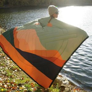Couverture en polaire Sherpa légère, imperméable, personnalisable et imprimée, couverture portable en duvet pour le camping et la randonnée en plein air - Product Image 2