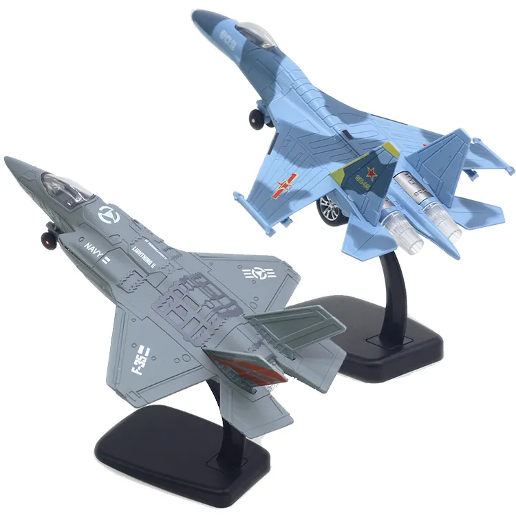 2024格安販売高品質卸売高級22cm合金F-35 Su 35戦闘機ジェット機モデル子供向けギフト