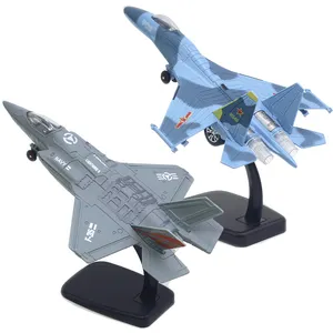2024低价出售高品质批发豪华22厘米合金F-35苏35战斗机模型儿童礼品