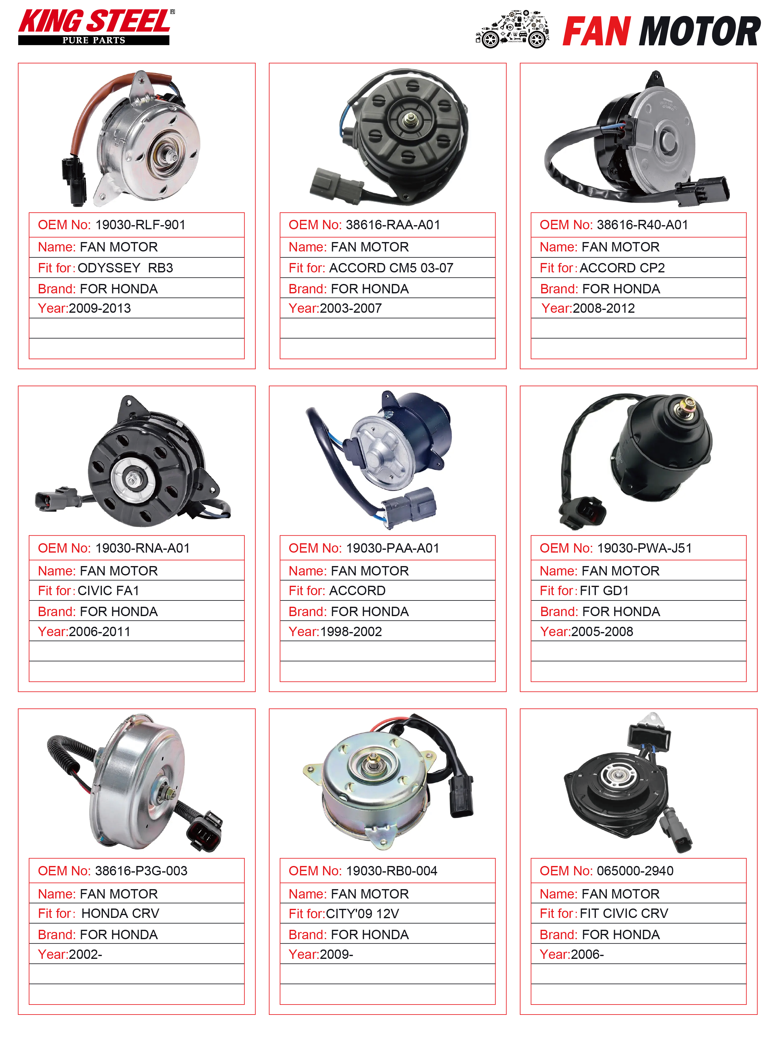 19040MA1000: FAN COMP,COOLING Honda - Buy The 19040-MA1-000 At - View #9