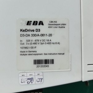 Variateur de vitesse D3-DA 330/A-0611-20 KeDrive D3 pour KEBA D3-DA330 A-0611-20 D3-DA 330/A-0611-20 Variateur de vitesse D3 pour KEBA D3-DA330 A- - Product Image 4