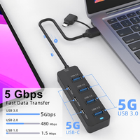 Adaptor Hub Multiport USB-C 7-in-2 Berkualitas Tinggi 5Gbps untuk MacBook