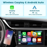 Autoradio Android Podofo 2 Din 2+64 Go 7 pouces avec Carplay et Android Auto sans fil, GPS, WIFI, BT, FM, RDS, Hifi, prise en charge de la caméra AHD